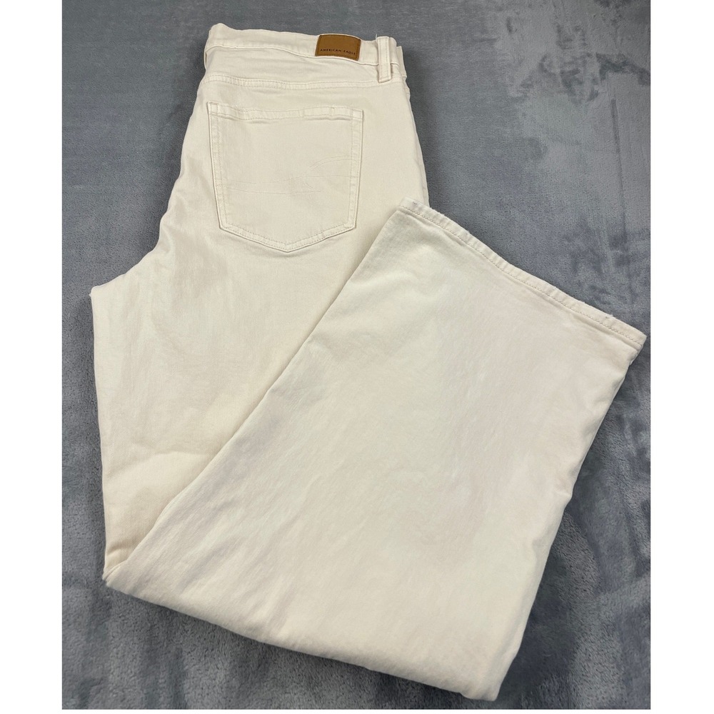 American Eagle Outfitters Wide Leg Jeans - Cream - Picture 3 of 16